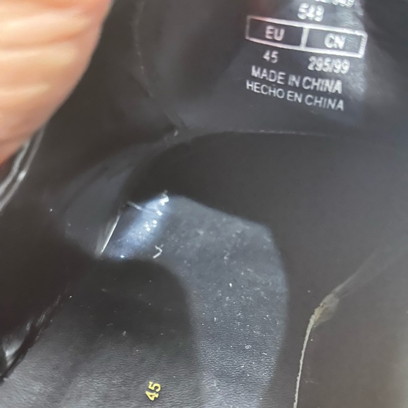 Zara Glossy Shine dress shoes Blk Sz 12 (45) - Picture 6 of 9